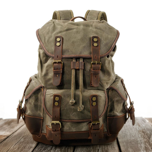 John - Heavy-Duty Canvas Hiking Backpack