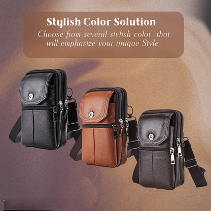 Robert - Compact Leather Crossbody Bag for Travel and Daily Use