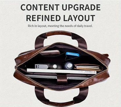 Tyler - Vintage Leather Crossbody Briefcase