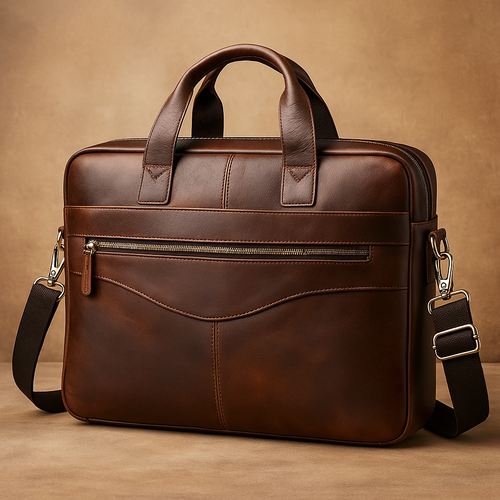 Tyler - Vintage Leather Crossbody Briefcase