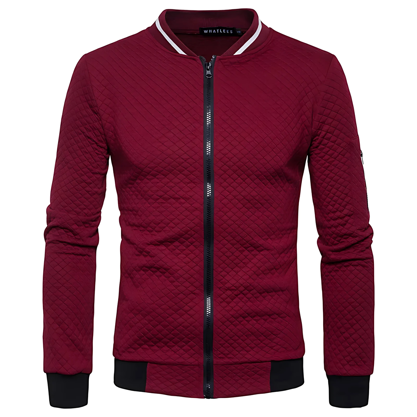 Men’s Modern Quilted Zip-Up Bomber Jacket