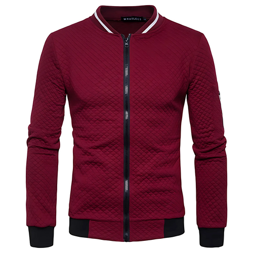 Men’s Modern Quilted Zip-Up Bomber Jacket