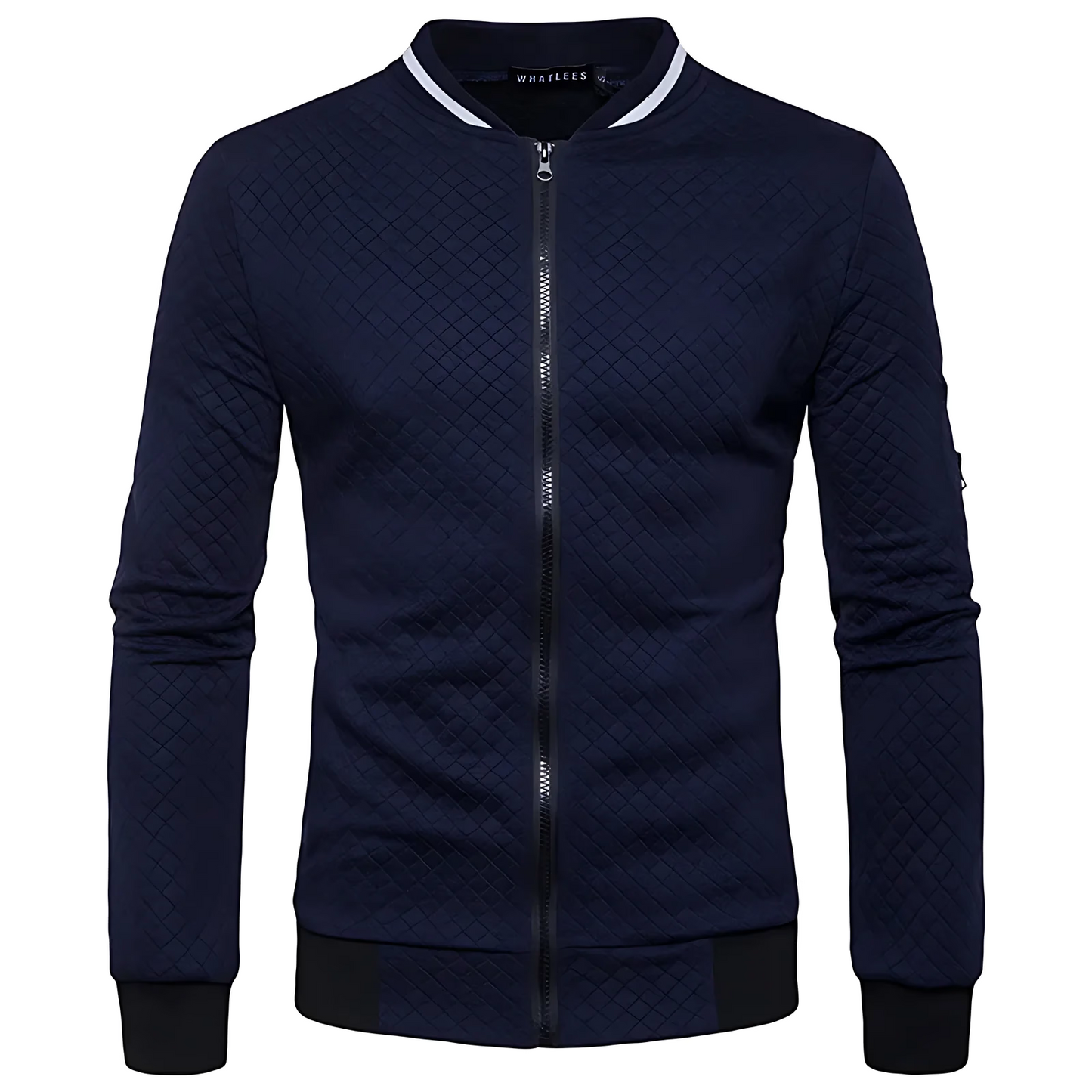 Men’s Modern Quilted Zip-Up Bomber Jacket