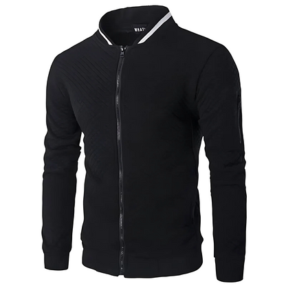 Men’s Modern Quilted Zip-Up Bomber Jacket