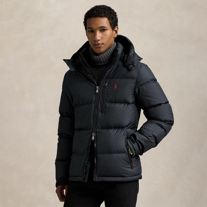 Elegant Polo RL Down Jacket in Classic Black by Gorham