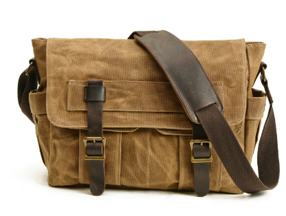 Scott - Men’s Waxed Canvas Leather Crossbody Bag