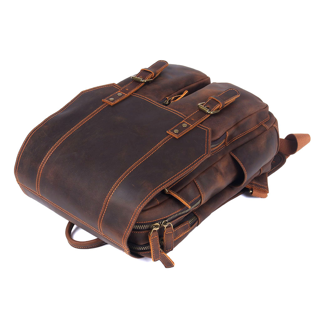 Robert - Retro Leather Travel Backpack