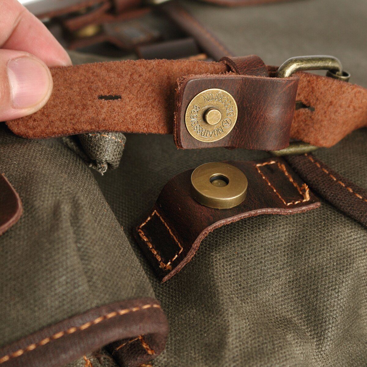 John - Heavy-Duty Canvas Hiking Backpack