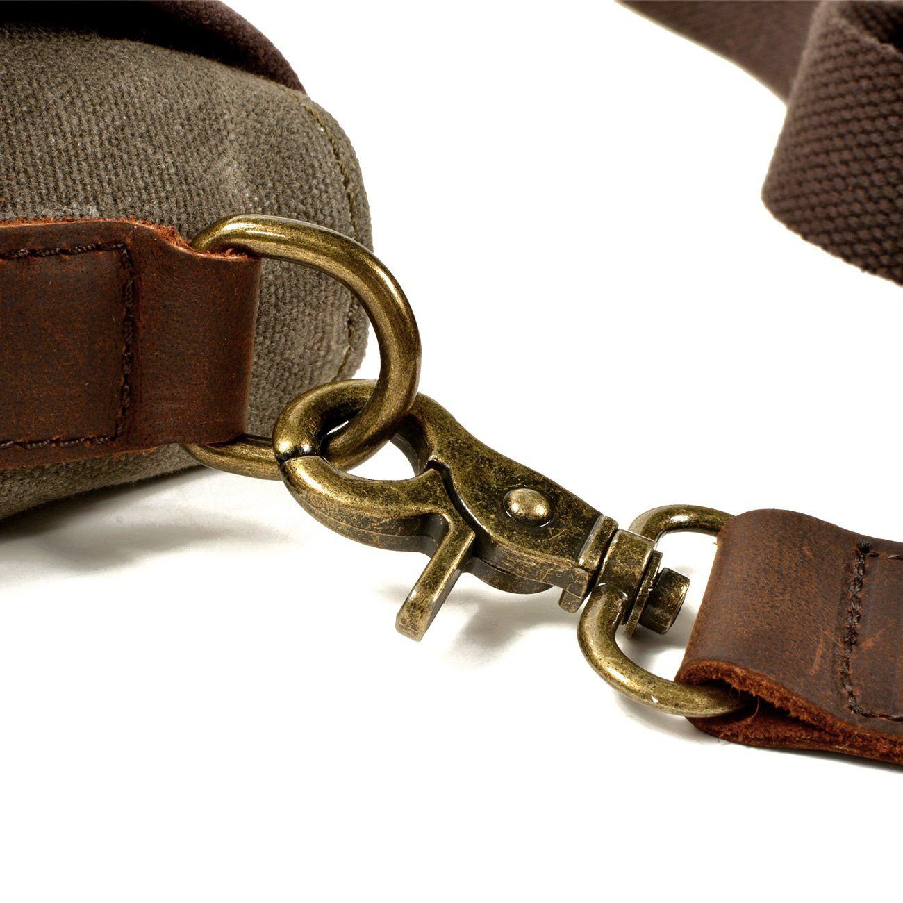 William - Small Canvas Leather Sling Bag