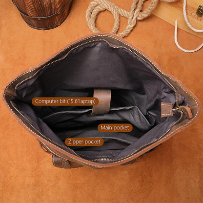 Larry - Men’s Retro Leather Rucksack