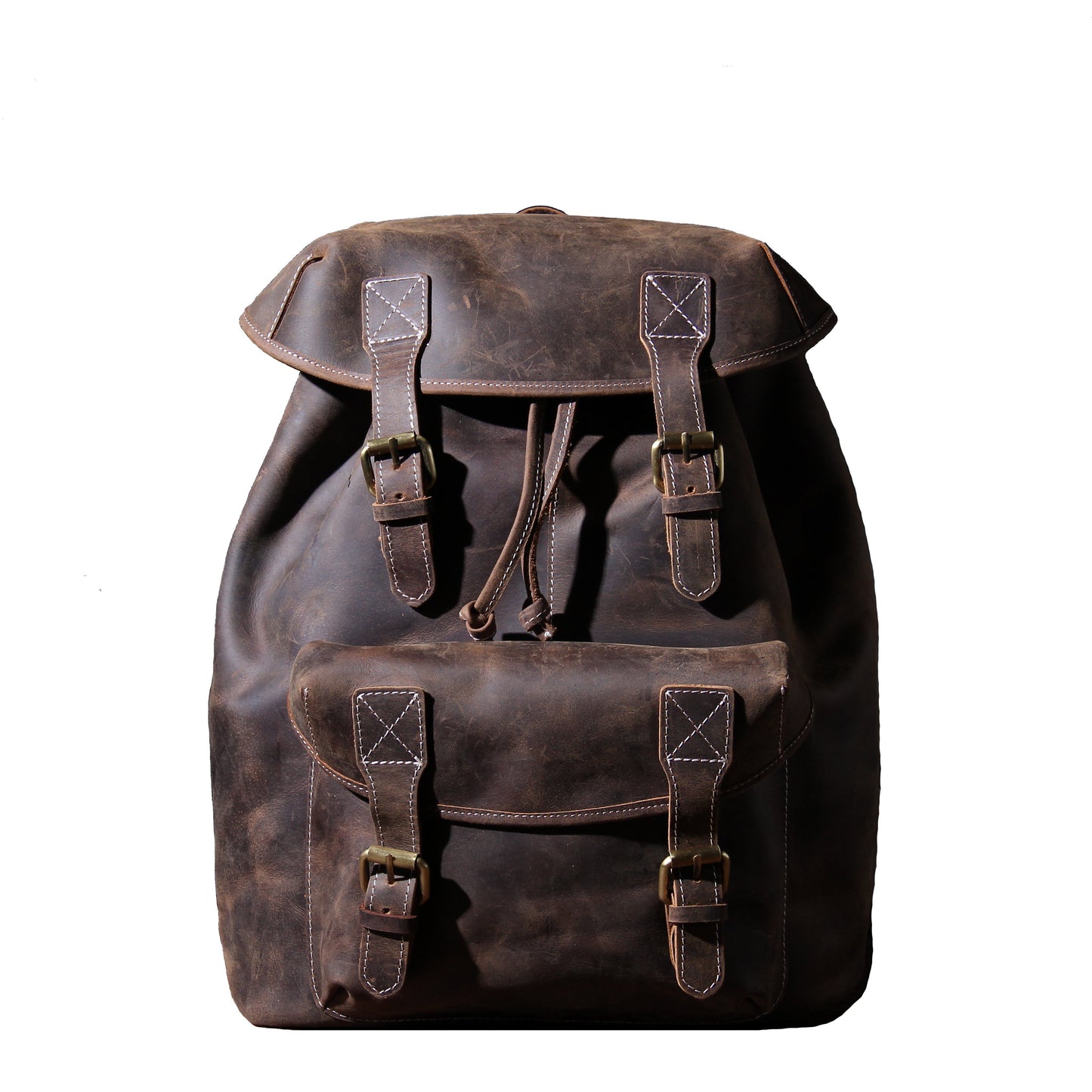 Jeffrey - Durable Classic Leather Knapsack