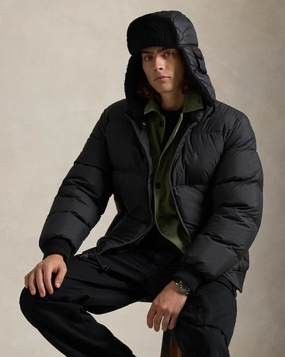 Water-Repellent Ripstop Down Jacket with R&L Detail