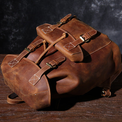 Jeffrey - Durable Classic Leather Knapsack